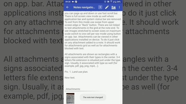 Attachments with text in Android application 'Milky Way Memo'. смотреть онлайн
