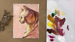 Как легко нарисовать кота маслом?