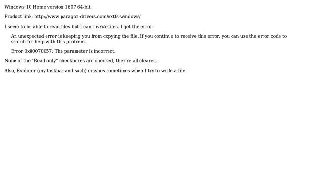 Paragon ExtFS can't write files to Ext4 drive from Windows 10 смотреть онлайн