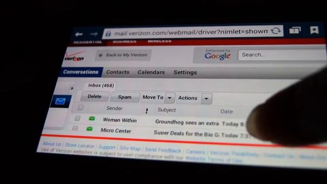 Verizon Web Mail Android Interface смотреть онлайн