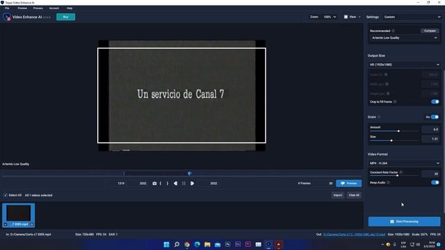 Topaz Video Enhance AI 2. 6. 0 Escalado 480p a 1080p смотреть онлайн