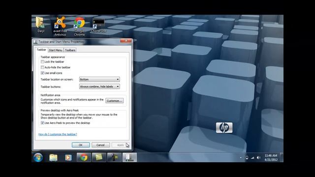 How to change your windows 7 taskbar to vista смотреть онлайн