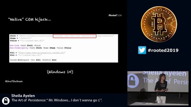 Sheila Ayelen Berta - The Art of Persistence: "Mr. Windows… I don’t wanna go :(" [RootedCON2019-ESP смотреть онлайн