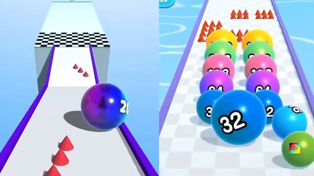 Ball Run 2048 - Ball Merge 2048 All Levels Gameplay Android, iOS смотреть онлайн