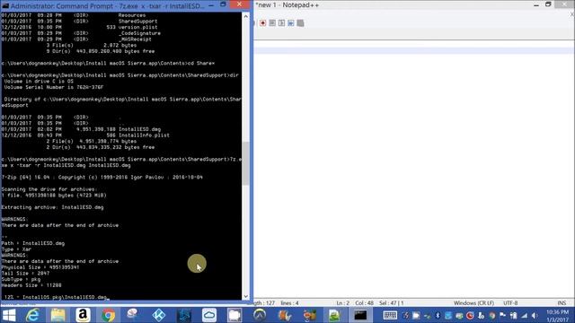 Extract macOS Sierra hfs files with Windows Using 7zip Command Lines смотреть онлайн