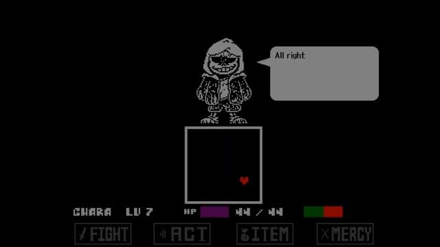 DustTale sans fight by FDY Take 1(Final Attack) смотреть онлайн
