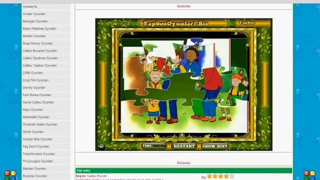 Caillou Puzzle смотреть онлайн