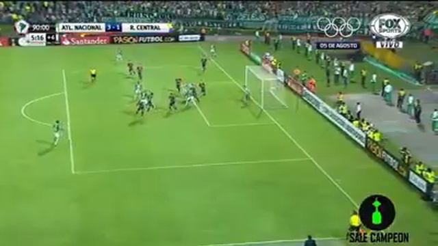 Emocionante gol de Orlando Berrio al min 94. Atlético nacional смотреть онлайн