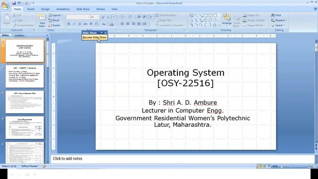 Operating System : Introduction to MSBTE curriculum CO5I смотреть онлайн