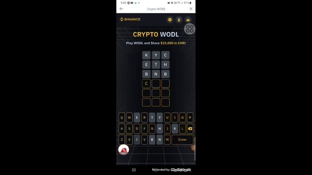 Binance Wodl 3 Letter Words Answer Today | Binance Share $25000 Chr Token Wodl Game 26-09-2022 смотреть онлайн