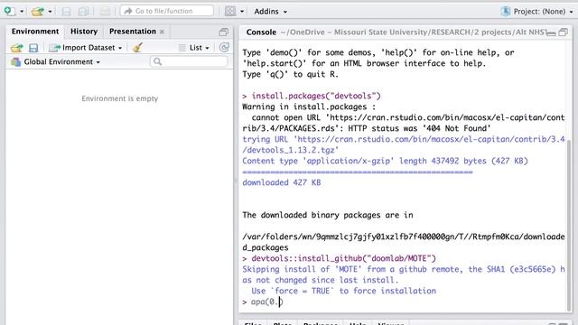 R - MOTE Package Avaliable on GitHub смотреть онлайн