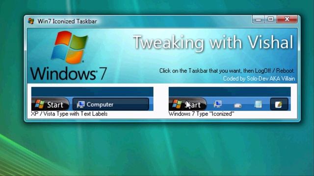 How to get Windows 7 Icons For Vista Taskbar смотреть онлайн