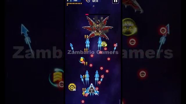Space Shooter: Galaxy Attack All Bosses | Level #1-5 BOSS | Gameplay Android смотреть онлайн