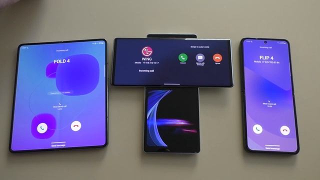 Samsung Z Fold4 & Z Flip4 vs LG Wing Incoming Call смотреть онлайн