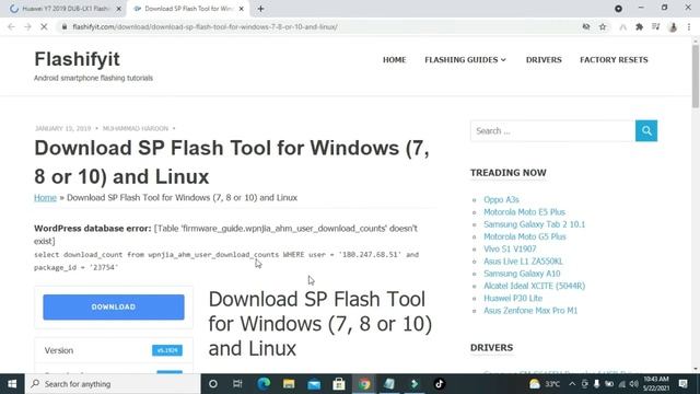 How to flash Huawei Y7 2019 DUB LX1 | Flashing Guide with SP Flash Tool смотреть онлайн