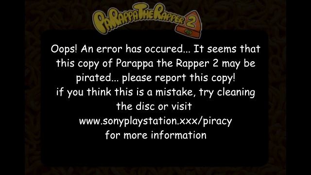 Parappa the Rapper 2 anti piracy screen смотреть онлайн