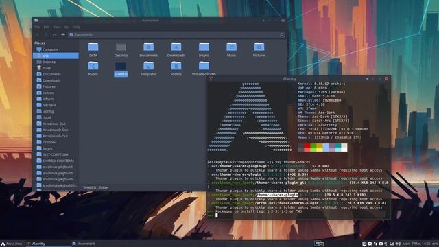 ArcoLinux : 2704 Using arcolinux-thunar-shares-plugin to share any folder on thunar via samba 1/2 смотреть онлайн