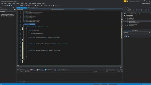 C# Forms - Hello World and Intro смотреть онлайн