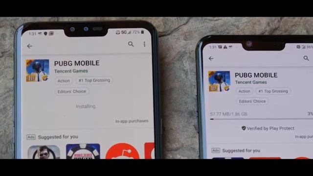 5G vs 4G - PUBG - Download speed test ( 5G vs 4gG -phones comparison ) смотреть онлайн