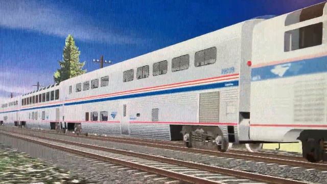 testing amtrak superliner bogey sounds in TRS19 смотреть онлайн