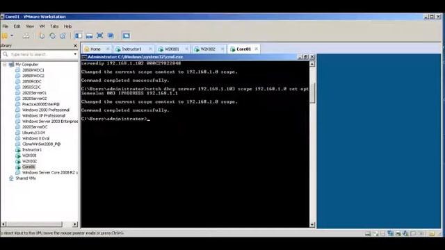 INTC2030 Lab3 Part2 install DHCP server on a Win Server Core 2008 смотреть онлайн
