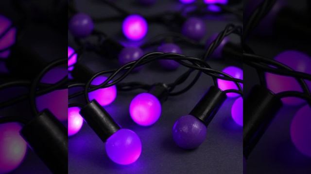 Гирлянда Luazon «Нить» «Шарики 1.5 см» IP44 тёмная нить 100 LED ( Арт ДетМир - 1000837745 )