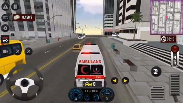 TR Ambulans Simulasyon Oyunu #45 Direksiyonlu ambulans oyunu Android Gameplay смотреть онлайн