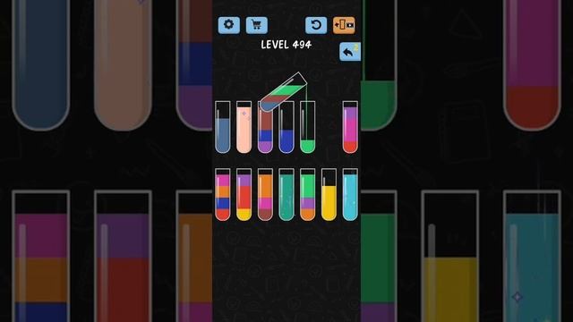 Water Color Sort Level 494 Walkthrough Solution IOS/Android