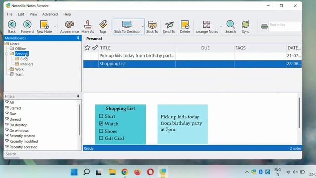 Windows: Move sticky notes from one folder to another in Notezilla смотреть онлайн