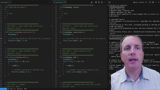 C++ Testing with Frameworks: Google & Catch v2.x смотреть онлайн