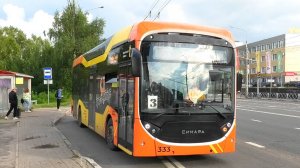 Троллейбус Ярославля Синара 6254.01 борт. №333 маршрут 3 на остановке «ТК Тандем»