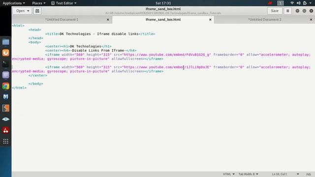 how to disable iframe links using sand box property - DK Technologies(Tamil) смотреть онлайн
