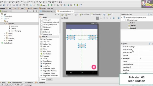 How to create image button in Android Studio | Create Custom Button with image in Android смотреть онлайн