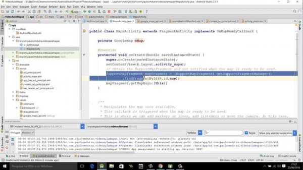 [Android Studio] Aula 02 – Utilizando a API Google MAPs - Parte 02