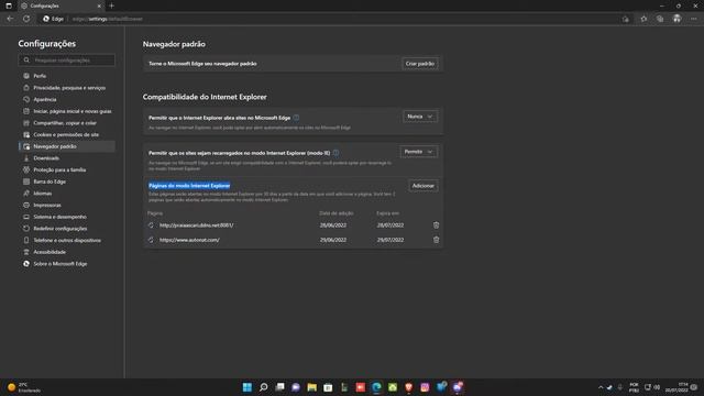 Habilitando o modo de compatibilidade do IE (internet Explorer) no EDGE смотреть онлайн