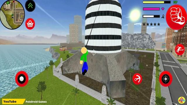 Süper Kahraman Demir Çop Adam Vs Juego Baldi Stickman Rope Hero - Android Gameplay смотреть онлайн