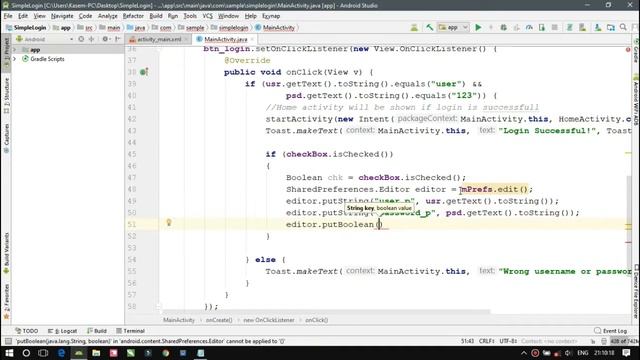 Dark Coder | Login App - Remembering Username and Password | Part 2 | Android Studio Tutorial 9.2 смотреть онлайн
