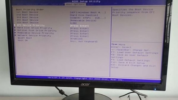 Cara setting bios windows 10 Acer Veriton M2610G