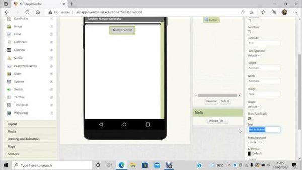 How to create Random Number Generator using MIT app Inventor
