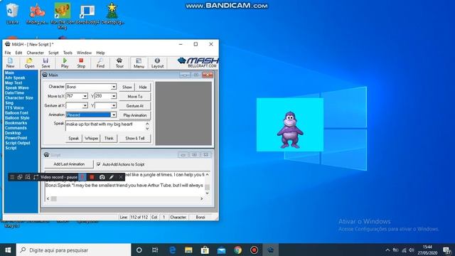 Running Bonzi Buddy on Windows 10 Take 5 смотреть онлайн