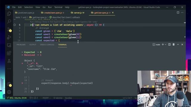 Let's TDD An Exercise Tracker [ep02] смотреть онлайн