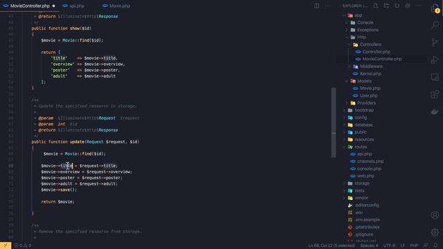 Laravel 8 Api Tutorial #3 Show and Update Movies смотреть онлайн