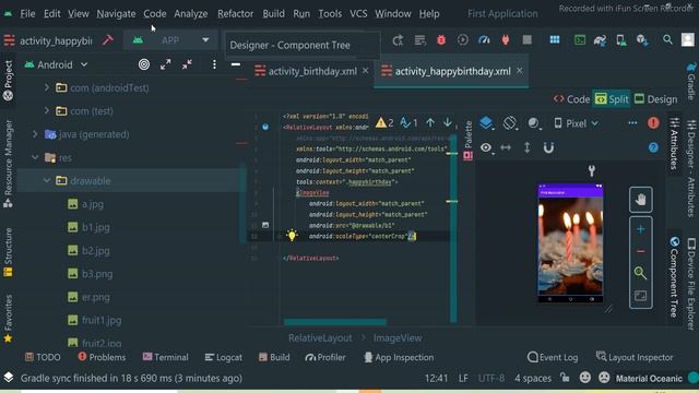 How to make Happy Birthday Project App in android studio for beginners in hindi смотреть онлайн