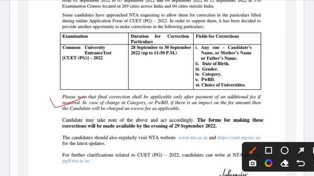 Cuet-Pg Correction Window Open|क्या Change कर सकते हैं| क्या Fee भी लगेगा?|NTA|Official Notice смотреть онлайн