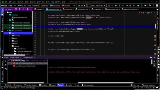 How to Quickly Fix Error in Android Studio appprocesdebugresourse resource linking Failed #trending смотреть онлайн