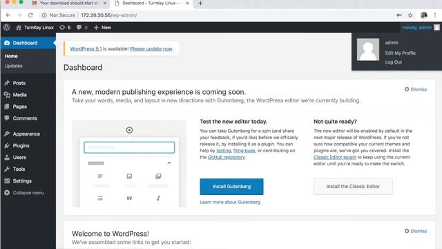 WORDPRESS + SNMP INSTALLATION IN TURNKEY LINUX смотреть онлайн