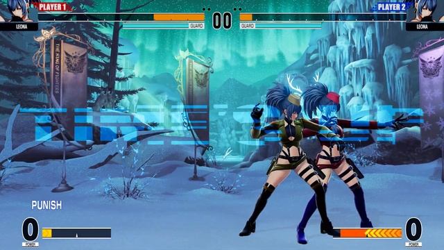 KOF XV | Leona 💥 Leona (mirror match) | SNK Heroines Costumes mod part 2 | CPU vs CPU AI vs AI смотреть онлайн