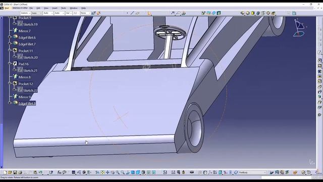 CATIA V5 car body design смотреть онлайн