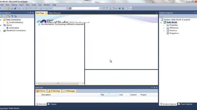 Hello World - C# Windows Form Application - Visual Studio 2010 смотреть онлайн