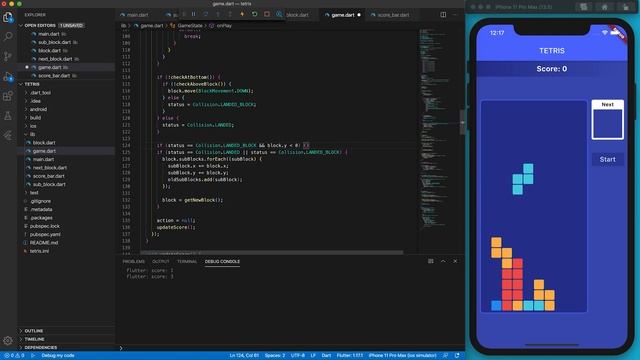 [Flutter Tutorial] Code a Tetris Mobile Game for iOS and Android (Part 3/3) смотреть онлайн